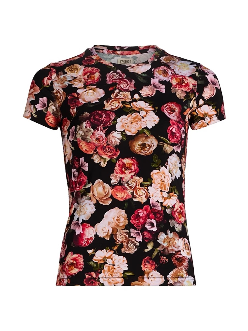 L'AGENCE Ressi Multi cluster floral T-shirt sz M
